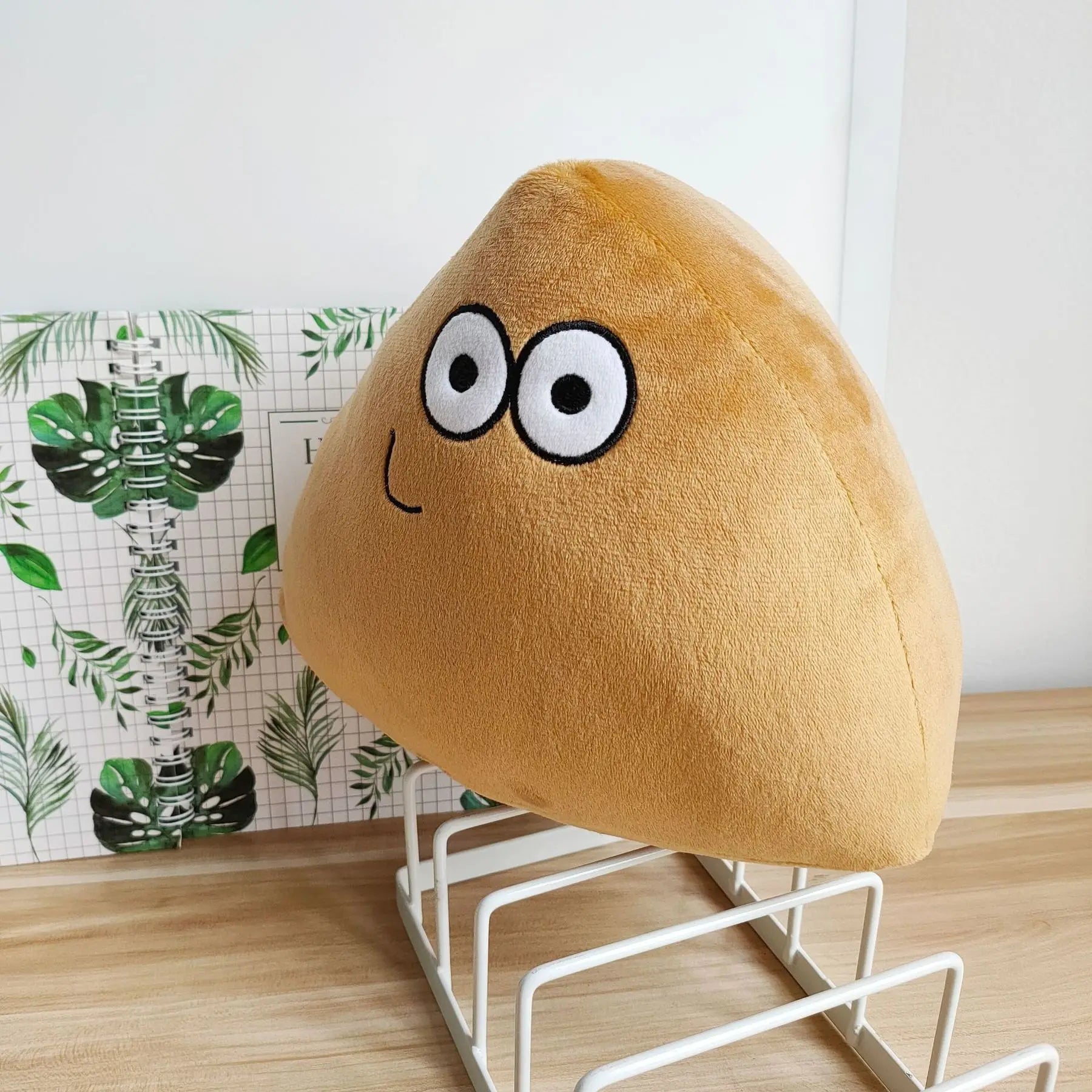 The Anime Plush Slippers Kawaii Cartoon Soft Stuffed Fluffy Thick Non-Slip Shoes Alien Pou Doll Home Indo